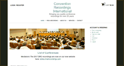 Desktop Screenshot of conventionrecordings.com